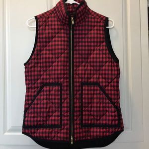 J Crew Quilted Plaid Vest